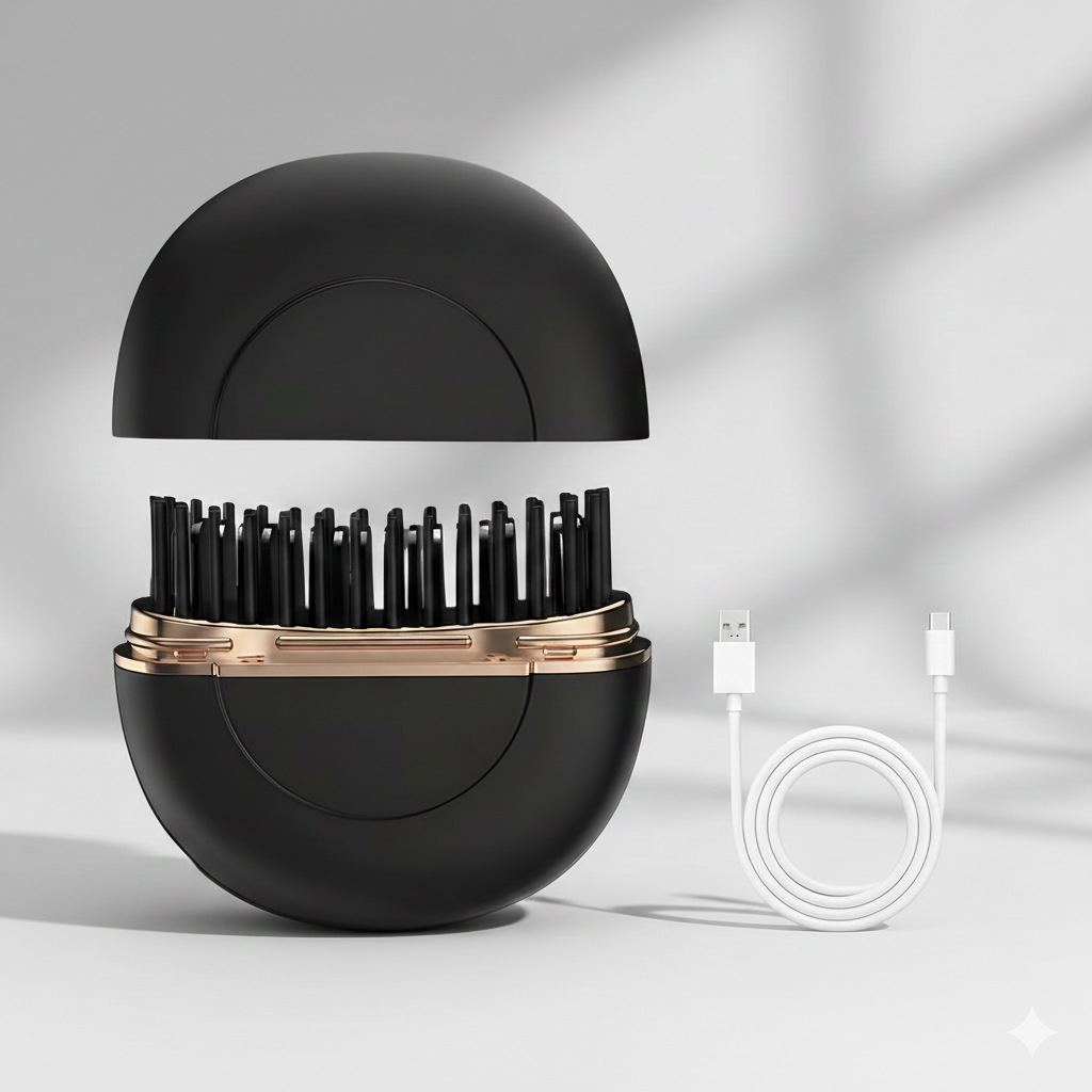 Wireless Portable Hair Straightening Comb
